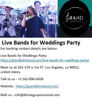 Grand Latin Live Bands for Weddings Party at best price.
Grand Latin band is the best organizations ...
