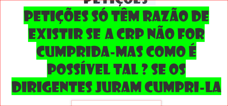 PETIÇÃO POLÍTICA VOLTEMOS À ESCOLA PRIMÁRIA pressupondo que sabem ler escrever contar no meu tempo s...