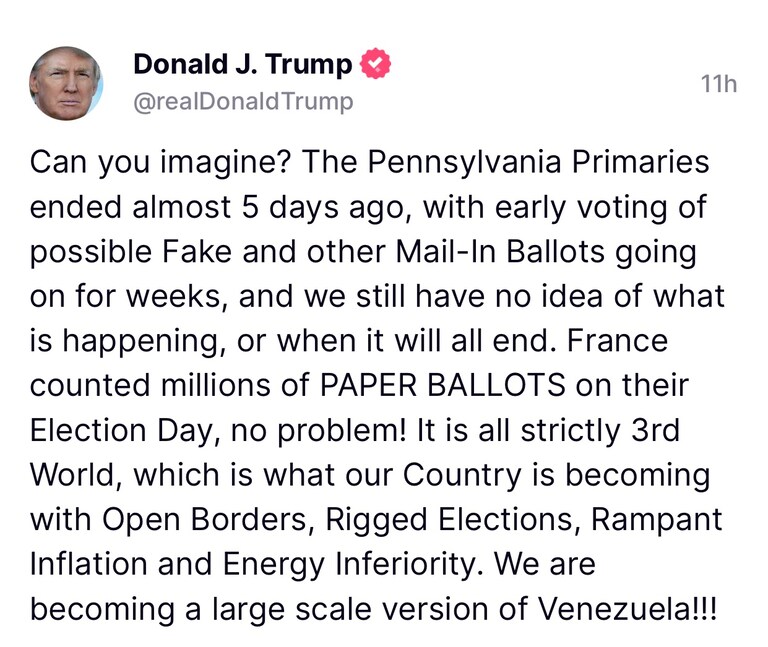 Donald Trump is correct. We have become a large scale Venezuela. We are in a recession heading for a depression yet we send 90 billion dollars to the Ukrai