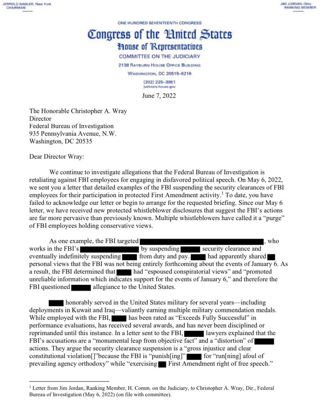 🚨 LATE BREAKING: New whistleblowers allege the FBI is “purging” conservatives at the Bureau. 

One agent? A decorated war veteran who served in Iraq and Kuwait. 

The FBI had the audacity to question the whistleblower’s loyalty to the country! 