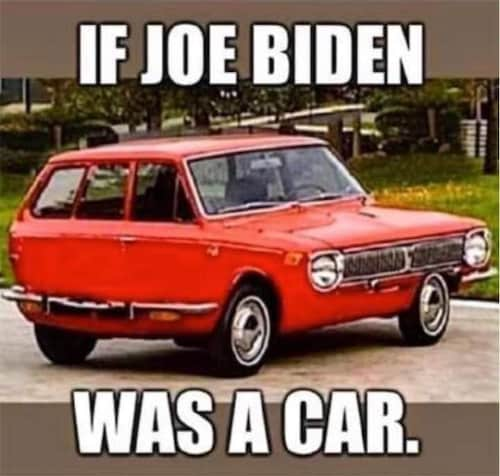 If Joe Biden was a car

H/T The Federalist Papers
Saturday, March 5, 2022 at 6:32 PM MST
https://facebook.com/TheFederalistPapers/posts/938254090192935

https://wp.me/pnsSi-2Xv