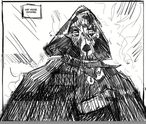 Skizze aus dem genialen #Galstarr-Skript für #HydraComics 3. Wir durften schon in den dazugehörigen ...