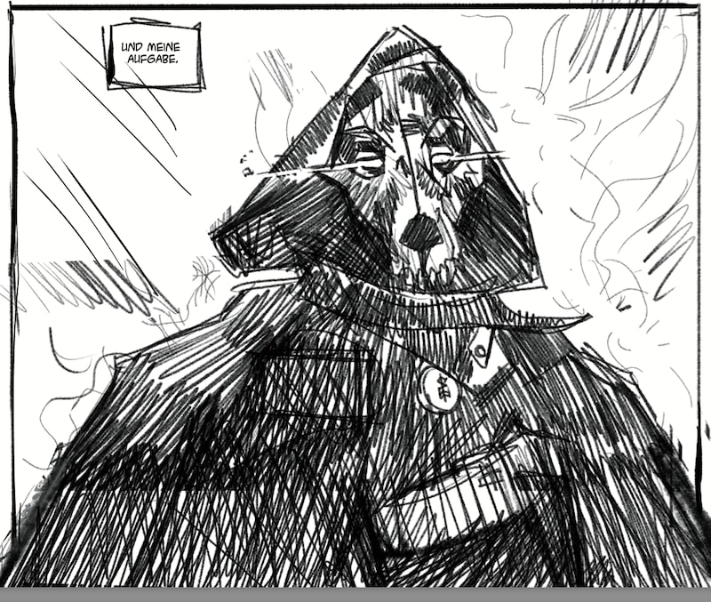 Skizze aus dem genialen #Galstarr-Skript für #HydraComics 3. Wir durften schon in den dazugehörigen ...