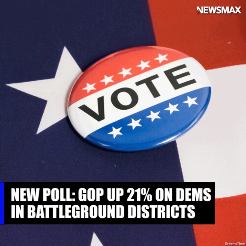 Republicans hold a 21-point lead in battleground House districts on a generic congressional ballot as the party seeks to regain control of the chamber in November's midterms, a new poll found. https://bit.ly/3SwwhgM