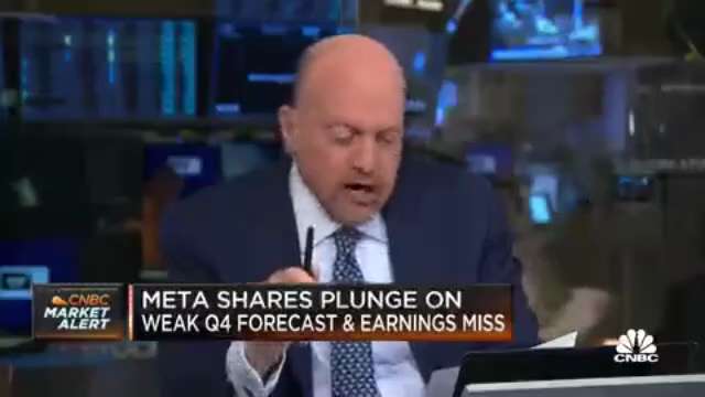 Jim Cramer begins to cry and apologizes on being wrong on $META after the Facebook collapse