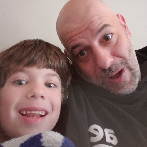 Dad, Christan, and Hockey Nut