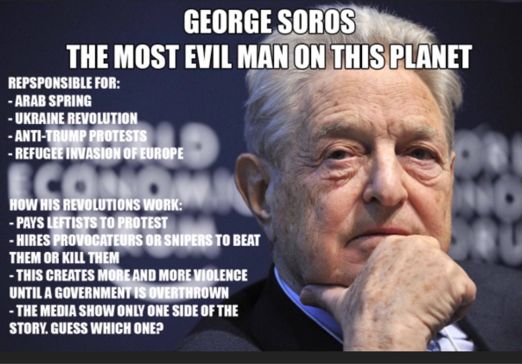  why aren’t we going after that motherfucker right there !!!!! i’m very sorry about the dirty words but I’ve had enough of this crap that guy right there needs to be arrested wherever he’s standing and sent  to the freaking firing squad!!!!! Fuck You Soros ….. Soon the Patriots of these United States are coming after you and all of your holdings in the United States You are going to be held accountable and brought to justice in one way or the other I promise you that 

