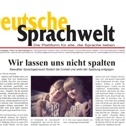 Für schönes, klares, verständliches Deutsch
