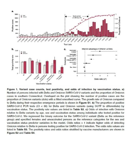 NEW - Rapid emergence of #Omicron variant is associated with an infection advantage over Delta in va...