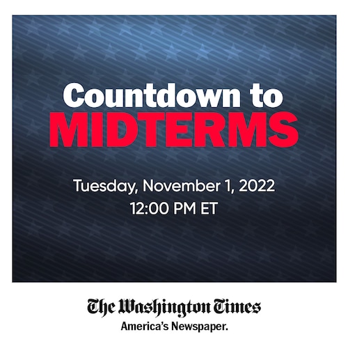 JOIN US on November 1st at noon for a Washington Times live broadcast, Countdown to the Midterms, here on Gettr!

Washington Times Commentary Editor @kellysadler and Washington Times Opinion Editor @ckchumley will be joined by:

⚫ @karilake, Republican candidate for Arizona governor 
⚫ Mike Huckabee, former governor of Arkansas
⚫ Robert Cahaly, Chief Pollster and Founder The Trafalgar Group