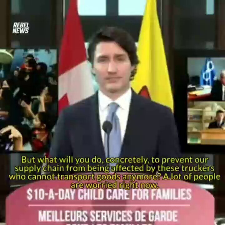 Trudeau asked about the trucks for freedom convoy that's taking Canada by storm....

Liar 🤥
