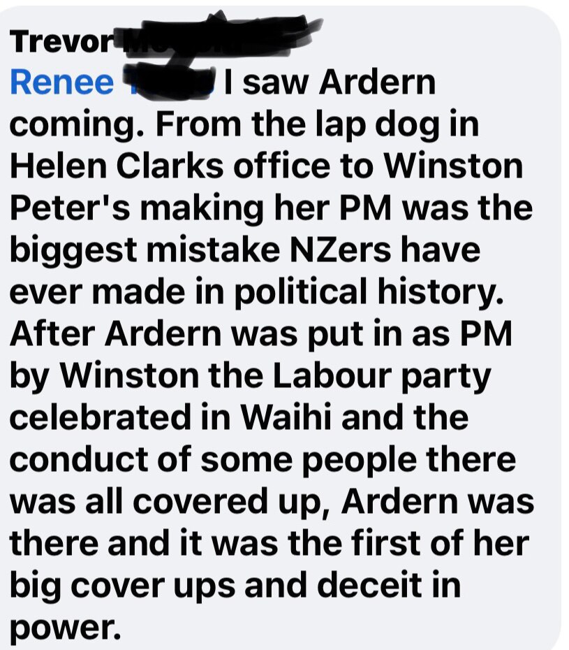 It’ll be interesting to know what went on in Waihi that Ardern had to cover up.  Anyone know about t...