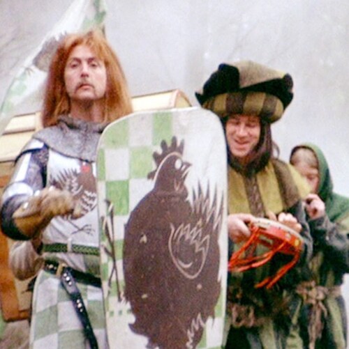 Brave Sir Robin ran away.
Bravely ran away, away!
When danger reared its ugly head,
He bravely turned his tail and fled.