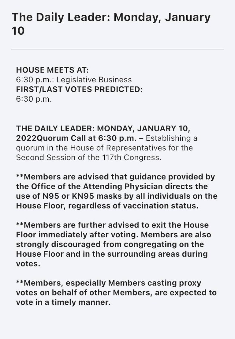 We are back in session tomorrow to start 2022 literally the same as we started 2021.
Full Covid Communist control.
It’s pathetic really.
Democrats said