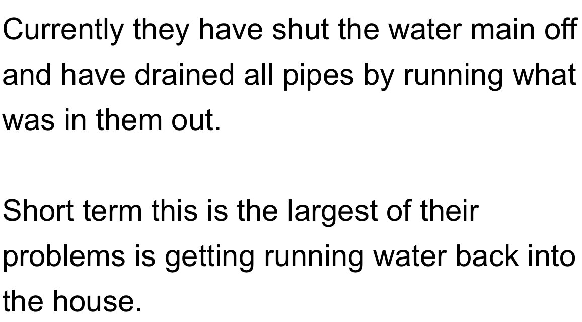 BOOTS ON GROUND: NO RUNNING WATER VIETNAM VET WILLIE

Our 79 yr old vet & wife #Atlanta #GA zip code 30331.

Issues: broken water pipes- need assistance obtaining a #Plumber to find problems, give them a quote to make required repairs. Appears a few frozen pipes have now thawed.