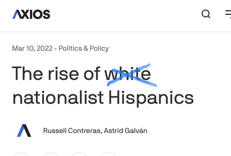 I fixed this headline for Axios, but they still have their version posted!

Yo soy an American nationalist… 


