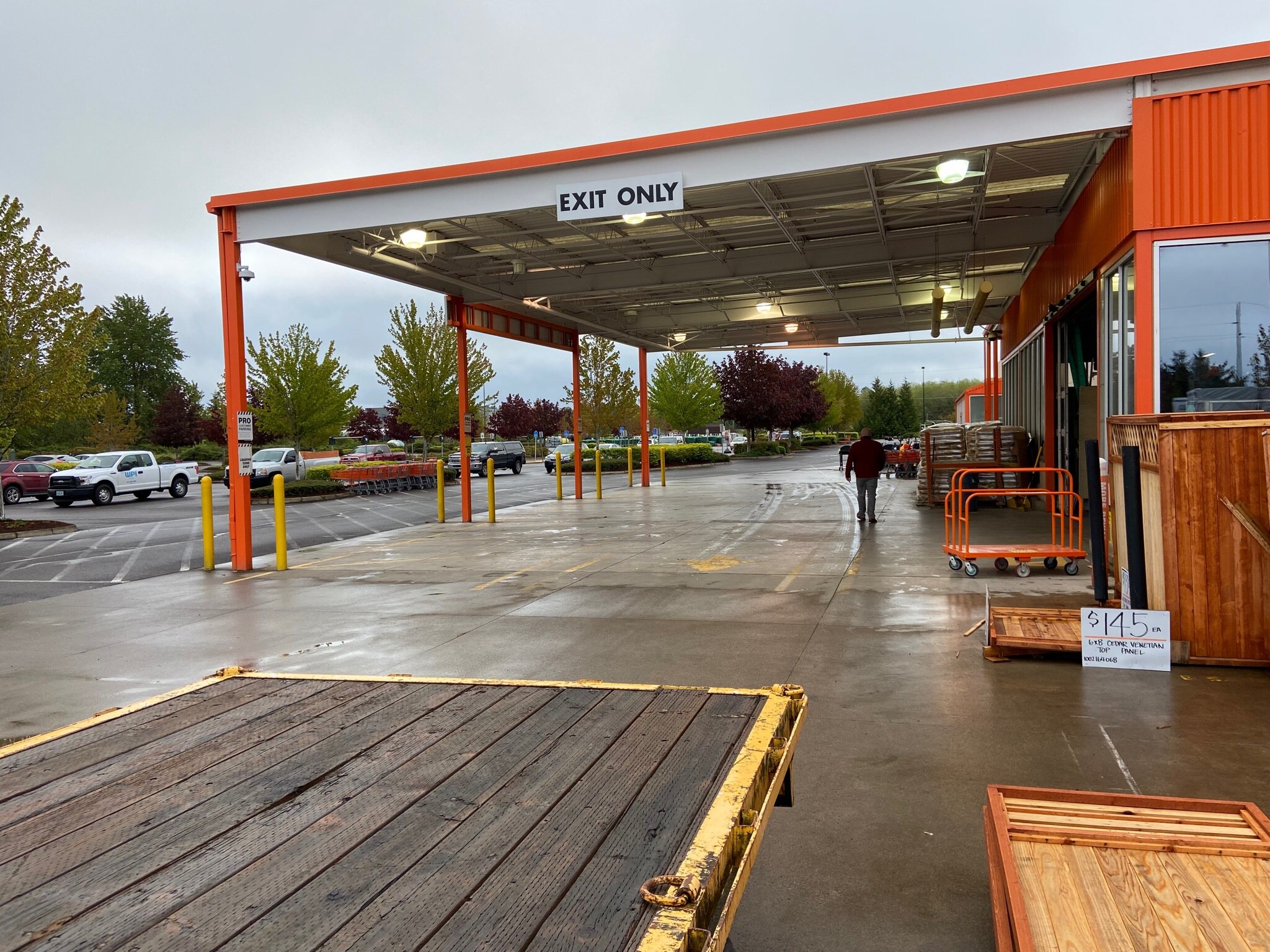 Signs to come? Home Depot on a Monday morning. 