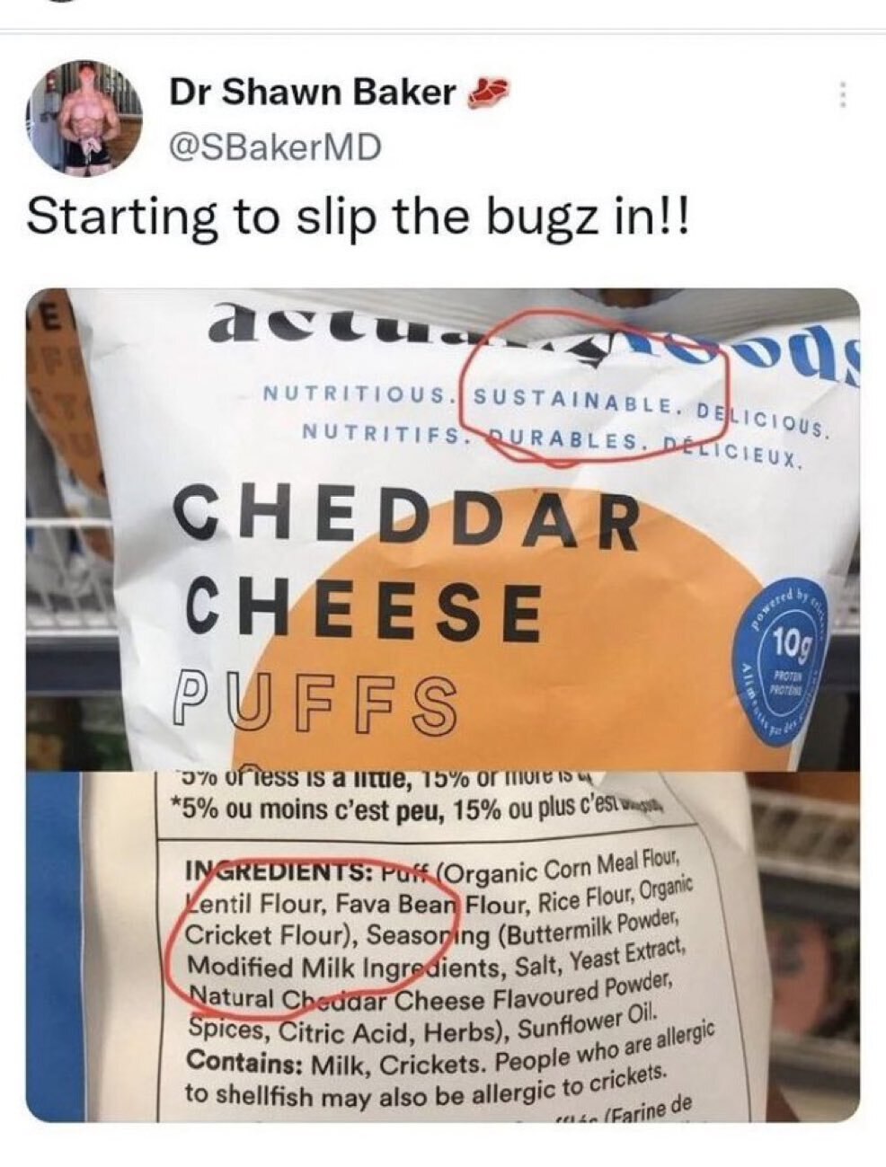 Here comes the bugs in food...