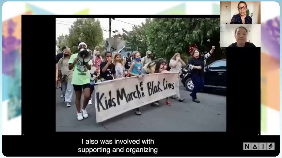 This second grade teacher describes how her political activism connects to her "area of influence in terms of being a teacher and how to really push these concepts forward in a developmentally appropriate way in the classroom." From the seminar "Decolonizing Our Minds". 8/