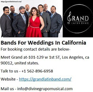 Professional Bands For Weddings In California at an affordable rate.
Grand Latin band provides best ...