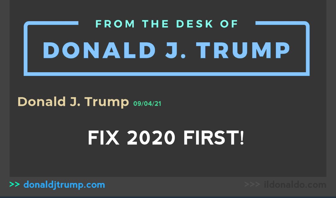 You heard the BOSS

FIX 2020 FIRST!
#SaveAnerica
Nothing else matters 