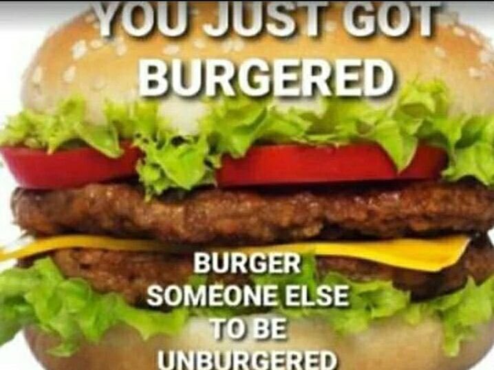 Free thinking burger WITH CHEESE