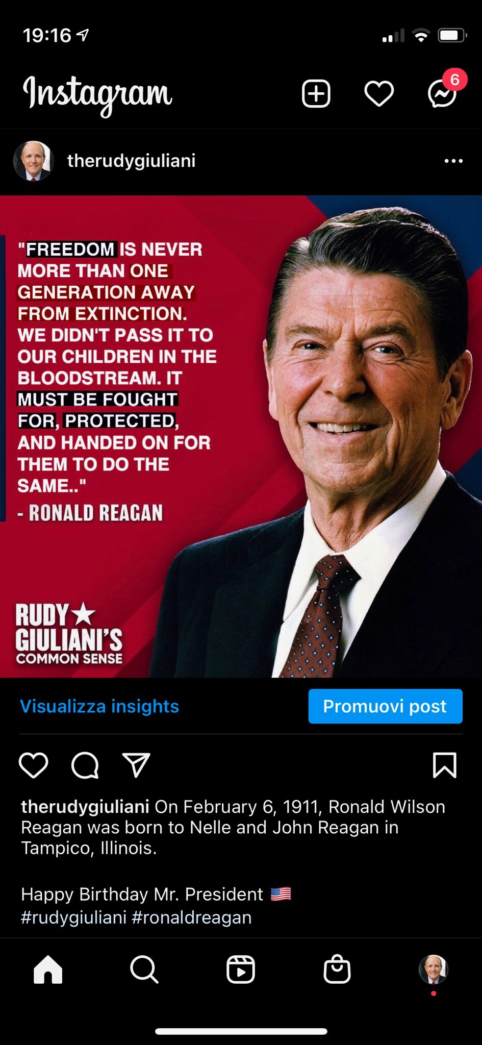 Today is the birthday of one of our greatest Presisents. I was so proud to work for him as the third ranking official in the Justice department. #PresidentReagan 

