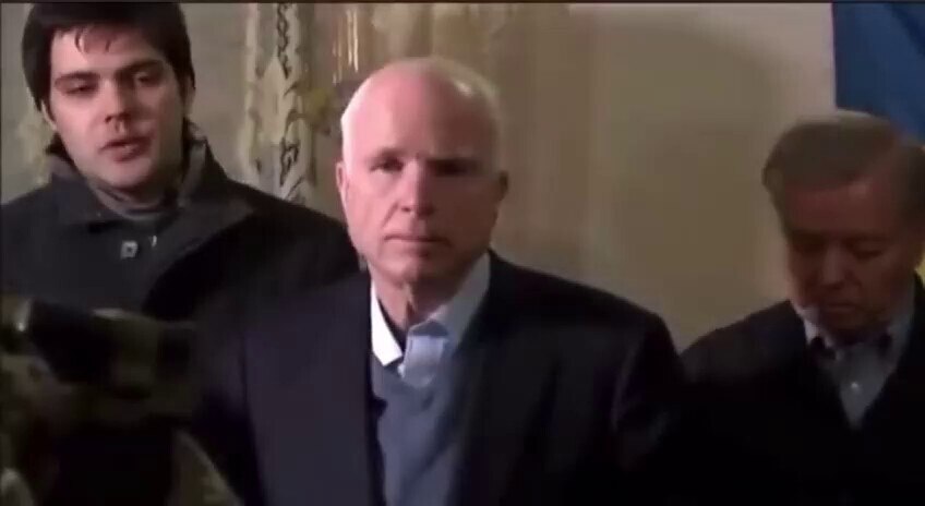 Lindsey Graham & John McCain in Ukraine in December 2016 preparing for a proxy war with Russia all t...