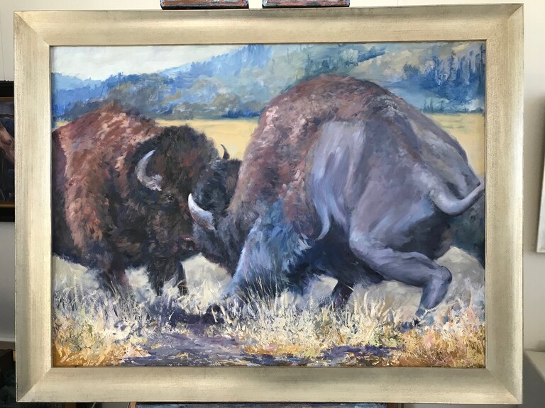 Still on your easel. 40”X 30” oil on canvas. 
“Bull Headed”