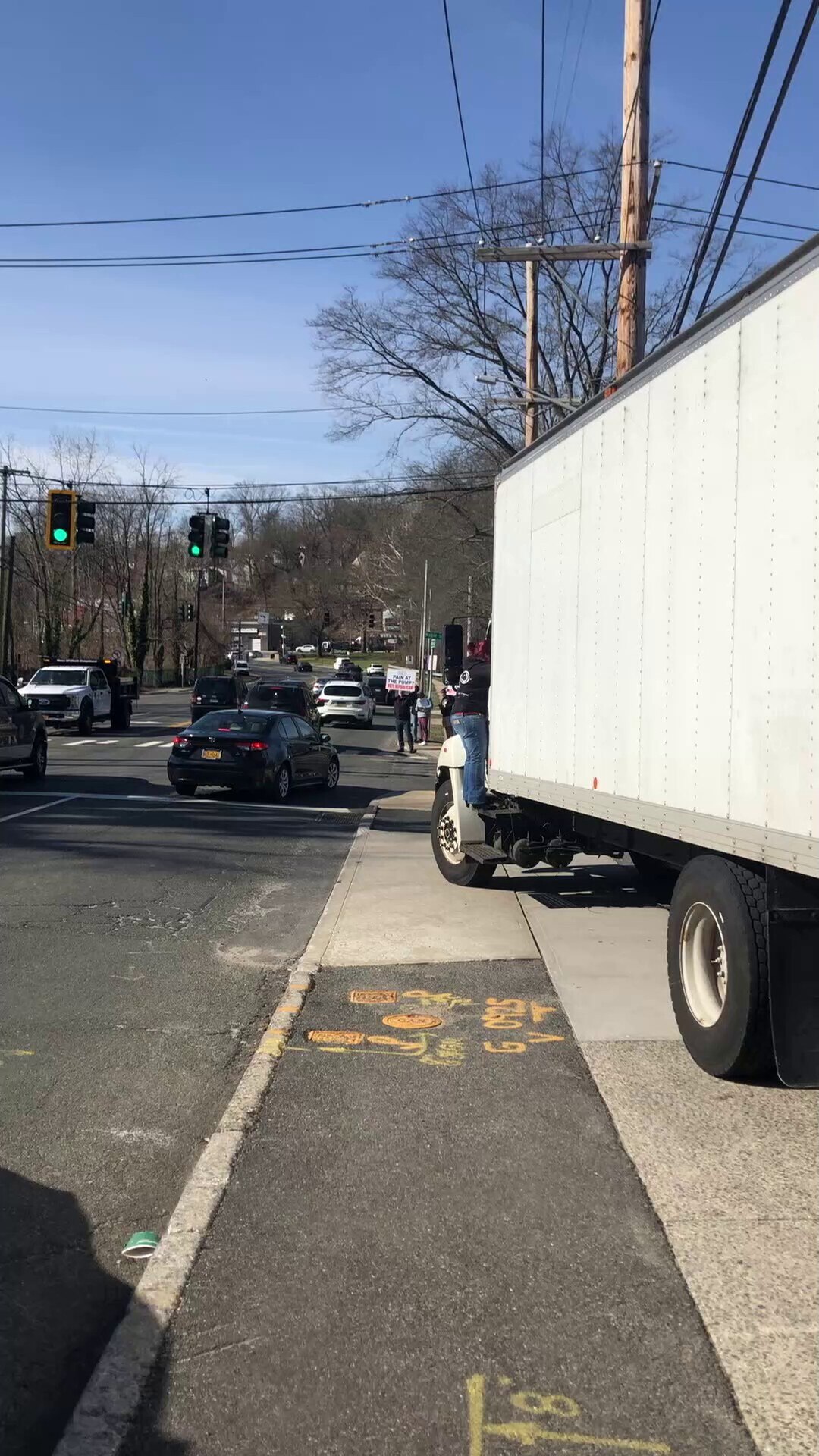One of our volunteers climbed onto a truck to register a voter at a gas station. 

This is the way.