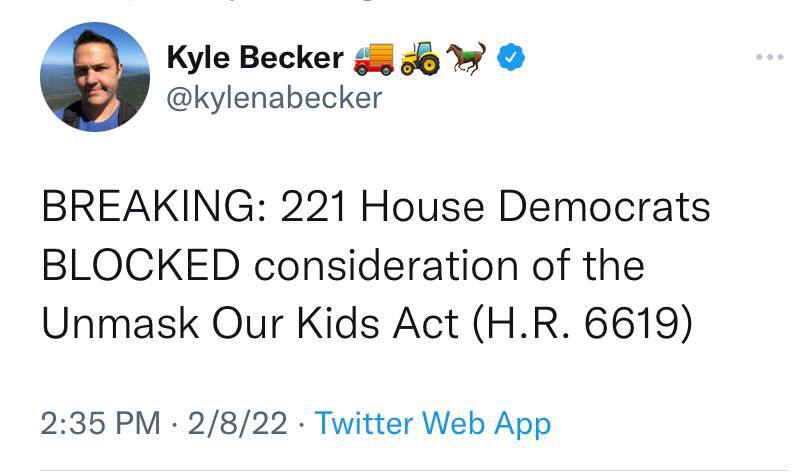 Democrats hate our children. 

Do not comply and it won't matter how they vote. They can't stop us f...