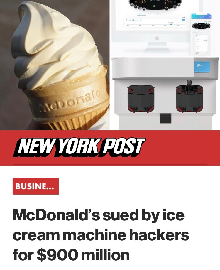 McDonalds ice cream machines can be hacked but your election machines cant be. Ok. Got it