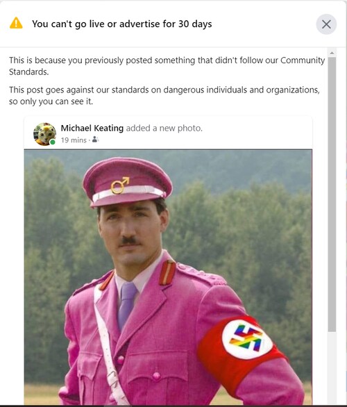 Facebook can't take a joke.