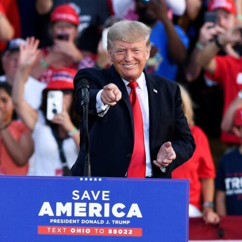 TRUMP WON! We will never surrender because we have the strongest reason to keep on fighting: the United States of America! #Trump2021