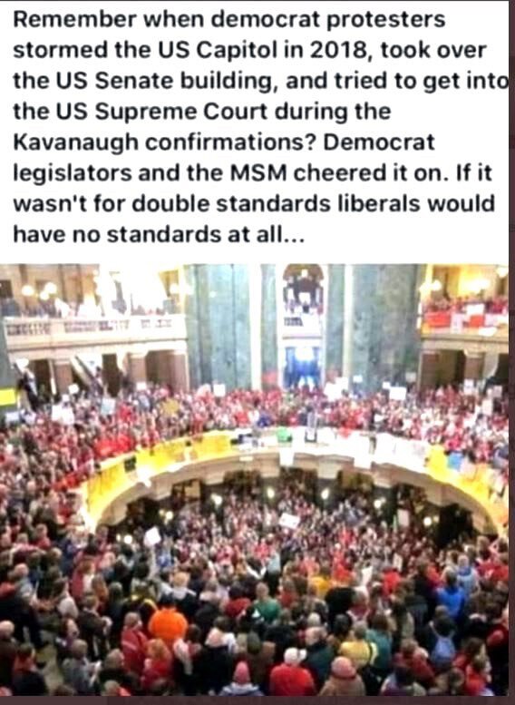 Every time the defense brings up left wing insurrection the judges say, “Antifa only does that shit at night. This is the CAPITOL.” No, the left does it in the day and they don’t avoid your sacred Capitol either.