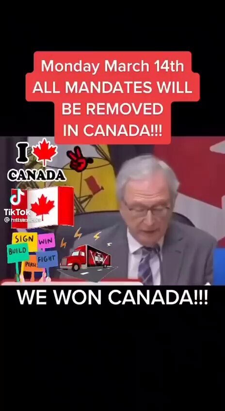 🥳 CONGRATULATIONS! 🎊🍾🎈🎉 BRAVO!!! Well Done Truckers & Canadian Protestors👏👏👏 🇨🇦 

@ROHLL5 ...