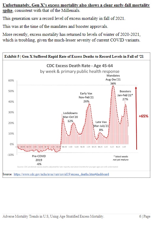 🚨Chart 5 dropped on Bannon’s war room.🚨

Unfortunately GenXs excess mortality also shows a clear e...