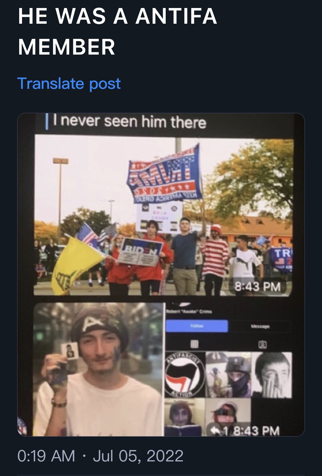 #CHICAGO 4th of JULY SHOOTER WAS #ANTIFA 

