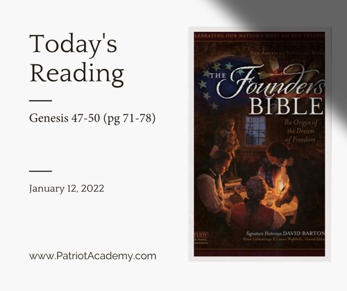 "But God meant it for good!" Today's reading is a reminder that God can use all the bad things happening in America right now to bring about good. Just think of the awakening that is occurring! Today's reading includes the amazing story of poet Phillis Wheatley as a Joseph-like life and attitude, no matter what bad things happened to her, she rejoiced in how God turned it to good.