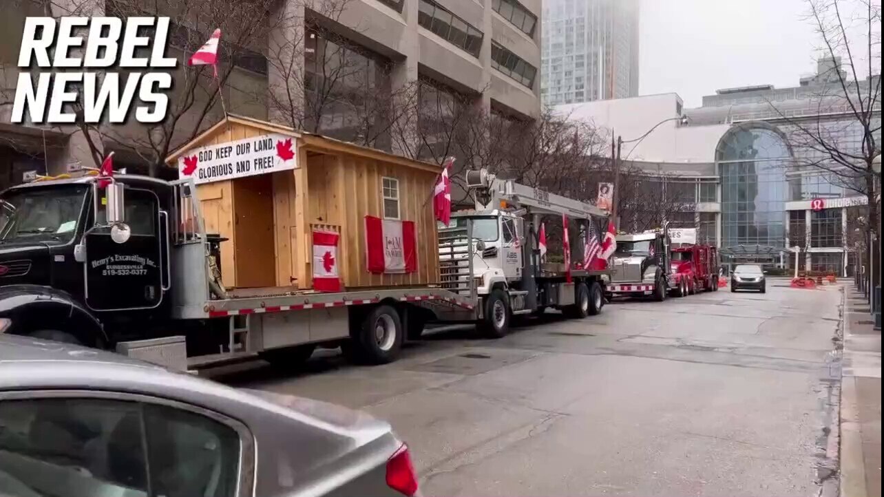 A Small Freedom Convoy Has Emerged in Toronto, Canada 🇨🇦

"Freedom!"