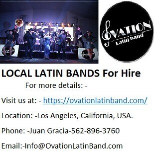 Professional LOCAL LATIN BANDS For Hire in California.
Ovation Latin Band is known for providing exp...