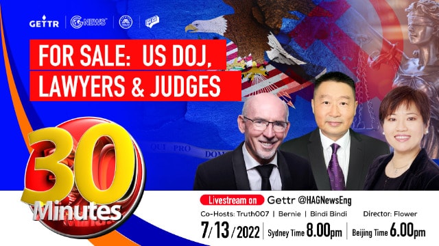 2022.07.13.  30 MINUTES---For Sale:  US DOJ, Lawyers & Judges  Co-Hosts: True007  Bindi Bindi Bernie