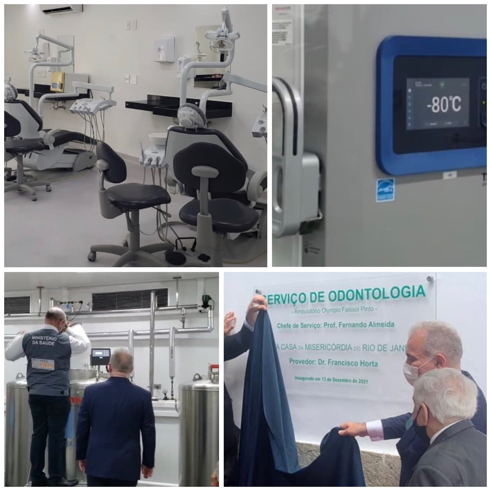 RIO DE JANEIRO: 

1- Inaugurado no Hospital Mário Kroeff, o Centro de Radioterapia e Imagem. Sendo referência nacional no enfrentamento do câncer, o hospital recebeu o investimento de R$ 10 MILHÕES para a nova ala. 

2- Santa Casa de Misericórdia: inaugurado os serviços de odontologia. Com esse investimento, a instituição poderá dobrar o número de atendimentos à população: de 1.000/mês irá para 2.000/mês.

3- Inauguração do Biobanco para processamento e armazenamento de amostras biológicas e microbiológicas na Fiocruz. Com investimento de quase R$ 40 MILHÕES, o Biobanco terá capacidade para armazenar 1,5 MILHÃO de amostras. Um grande avanço para os estudos e pesquisas científicas de várias doenças, como a Covid19.

Ministério da Saúde
