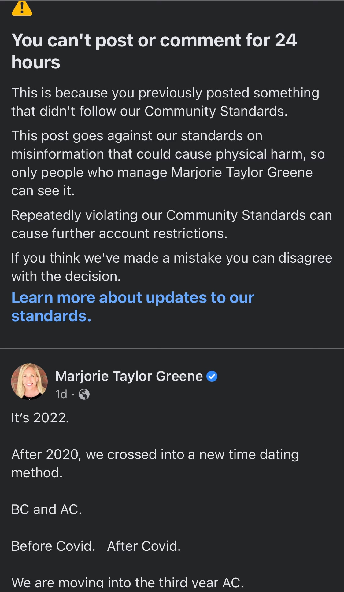 Facebook has joined Twitter in censoring me.

This is beyond censorship of speech.

I’m an elected M...