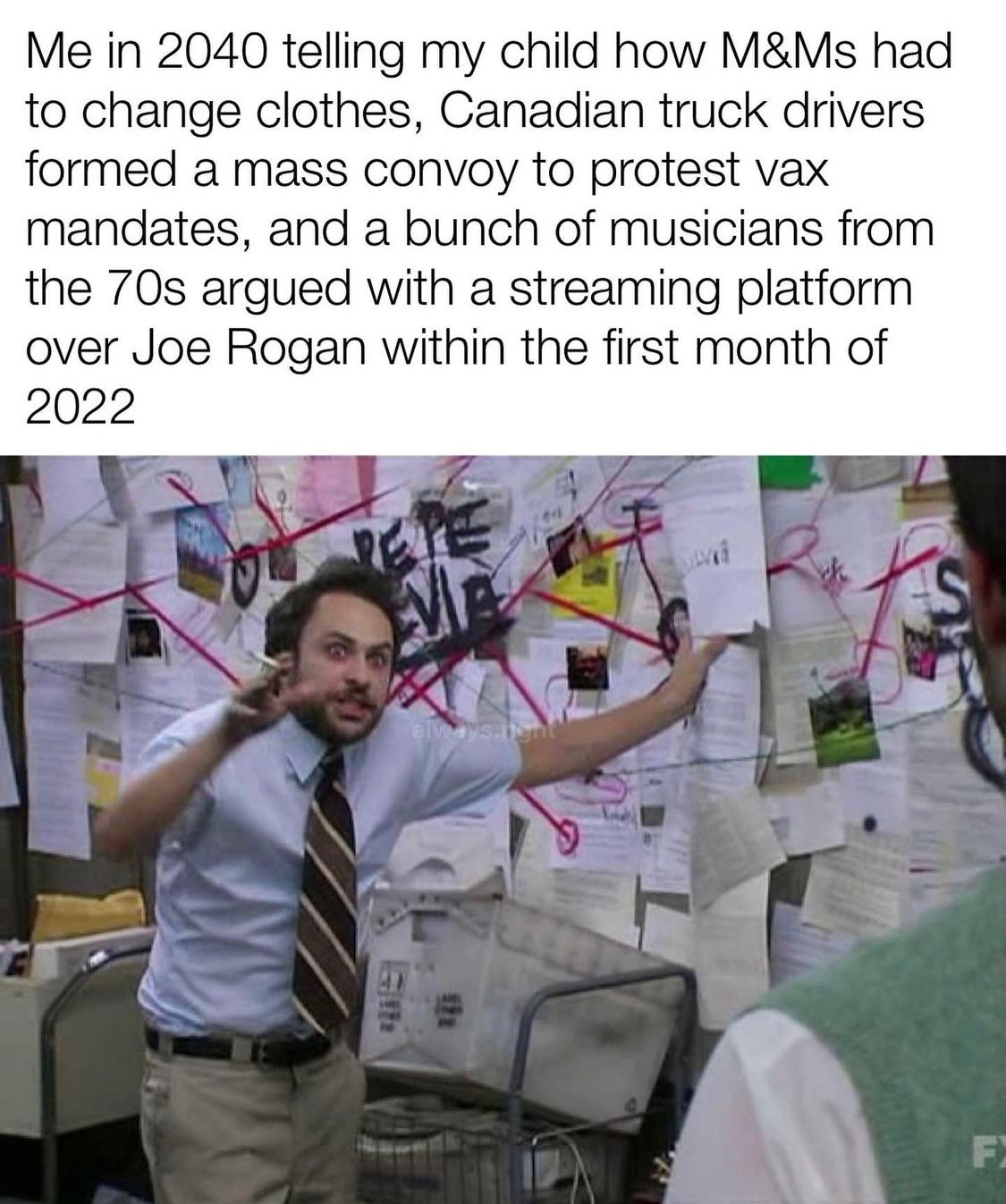 Add to this list:

We had to wear paper napkins strapped to our face with rubber bands around our ears and it never stopped covid.

Dems wanted to take away ID to vote to make elections safer.

High inflation, skyrocketing crime, and our out of control border was Building Back Better.

The only thing Biden made better was the Taliban with a massive gift of American weapons.

Telling men to get out of the women’s bathroom was offensive and a hate crime.

If you shared factual information against the approved information then you are guilty of spreading misinformation.

The highest paid government employee funded the creation of covid then lied to everyone by saying it came out of a wet market and they made him the expert who dictated everything.

And on and on..