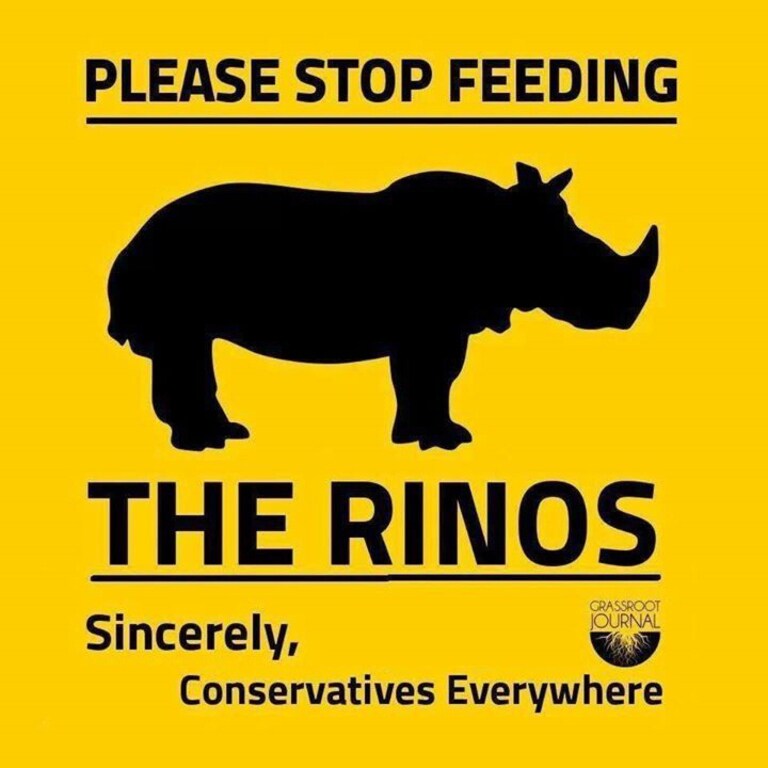 Oh-oh you're big ole 
rino horn is showing