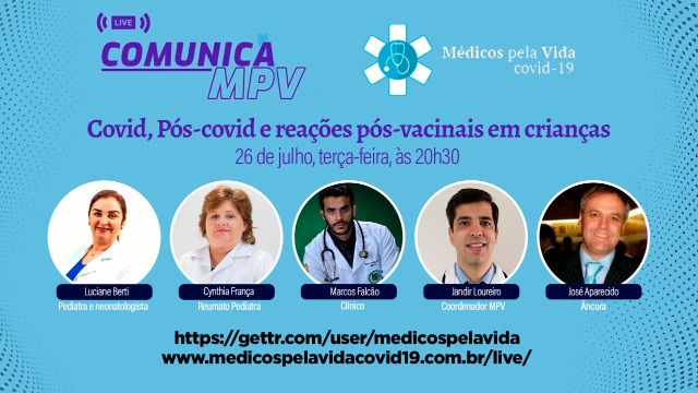 ComunicaMPV - Covid, Pós-covid e reações pós vacinais em crianças