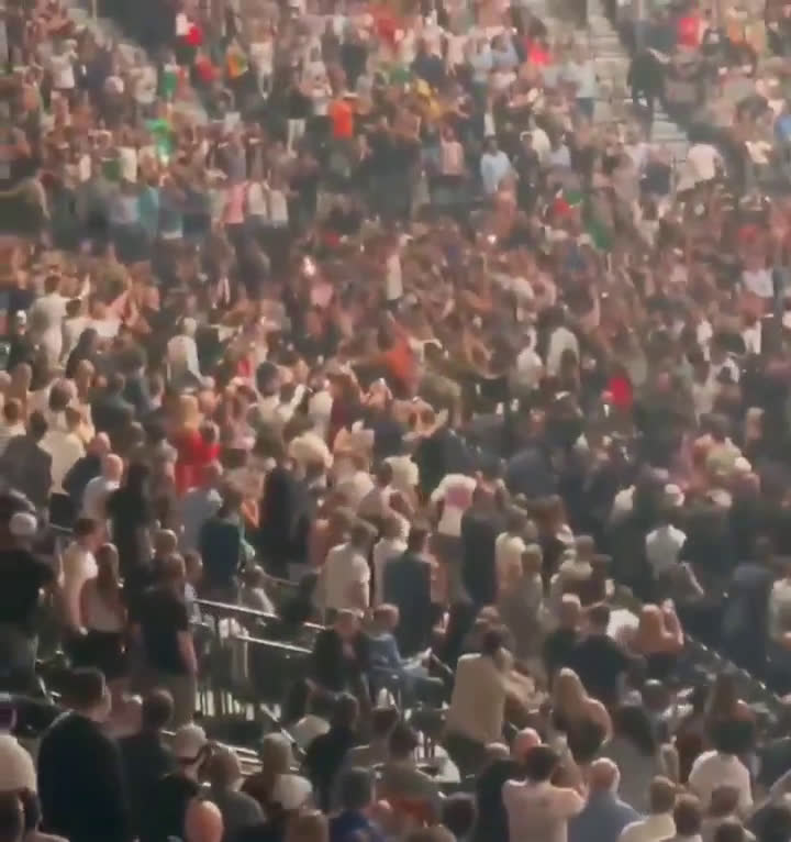 What fake news MSM doesn't want you to see: President Trump gets a standing ovation at the UFC fight...