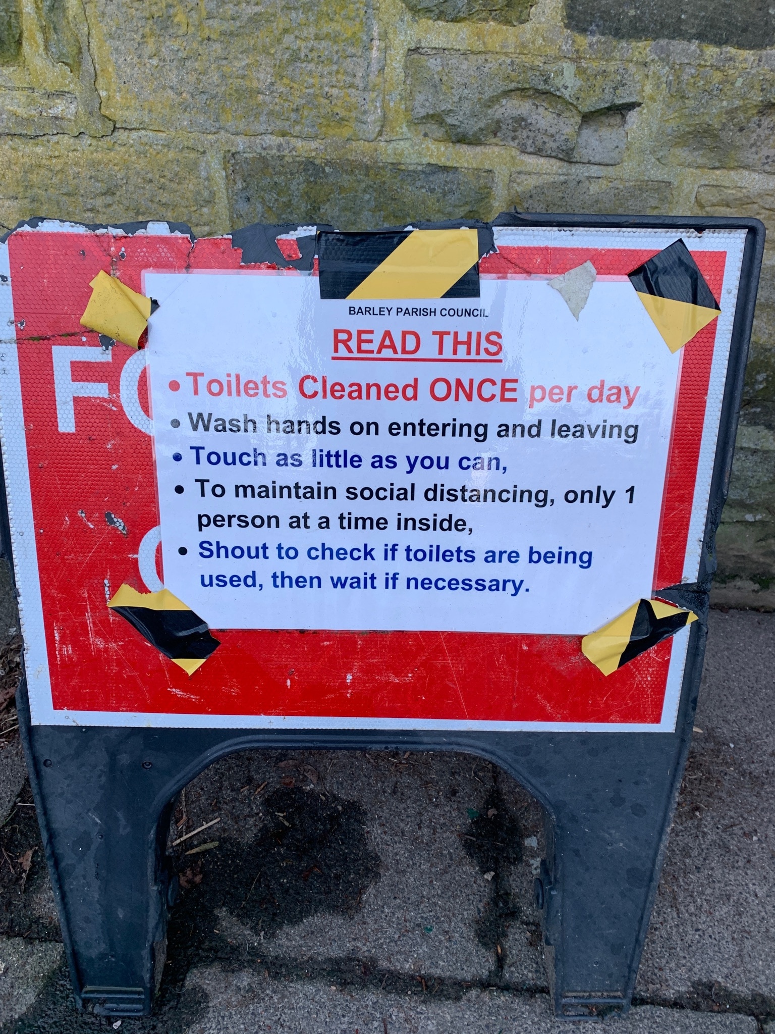 Saw this outside the toilets, read it especially the last one “shout to check if toilets are being u...