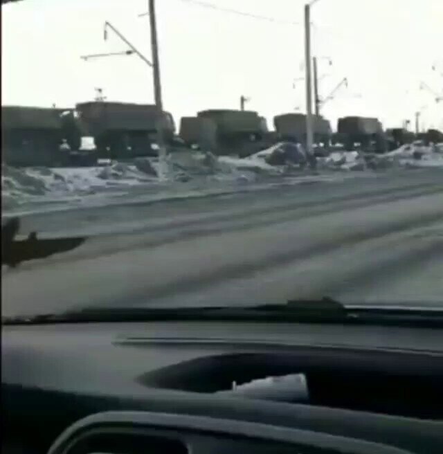 Today, all day long, heavy equipment was pulled to the borders with Ukraine. This time, footage of t...